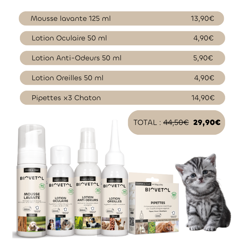 Kit Chaton Biovetol, produits bio