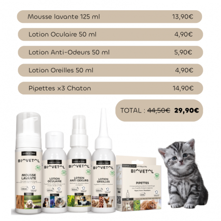 Kit Chaton Biovetol, produits bio