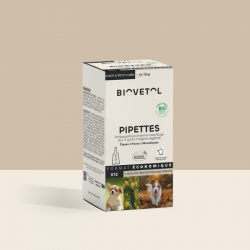 12 Pipettes insectifuges - Chiot / Petit Chien Bio