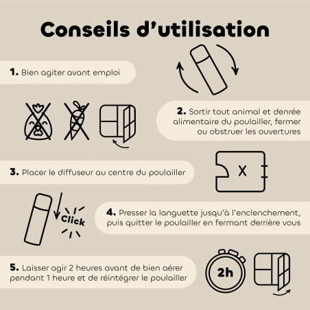 Diffuseur Anti-Poux et Anti-Acariens pour Poulailler conseils d'utilisation