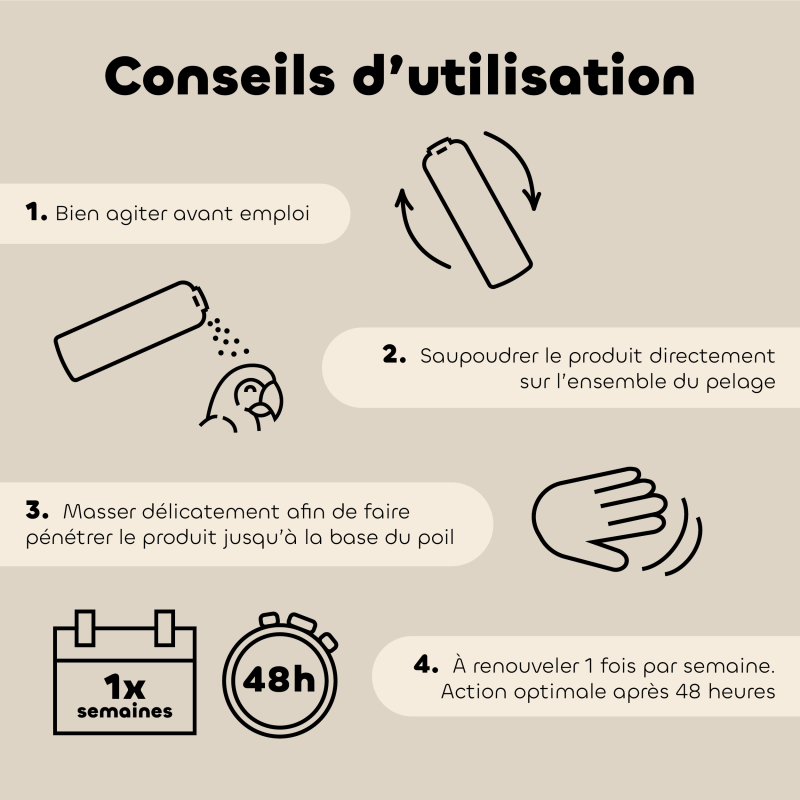 Poudre anti-poux oiseaux bio