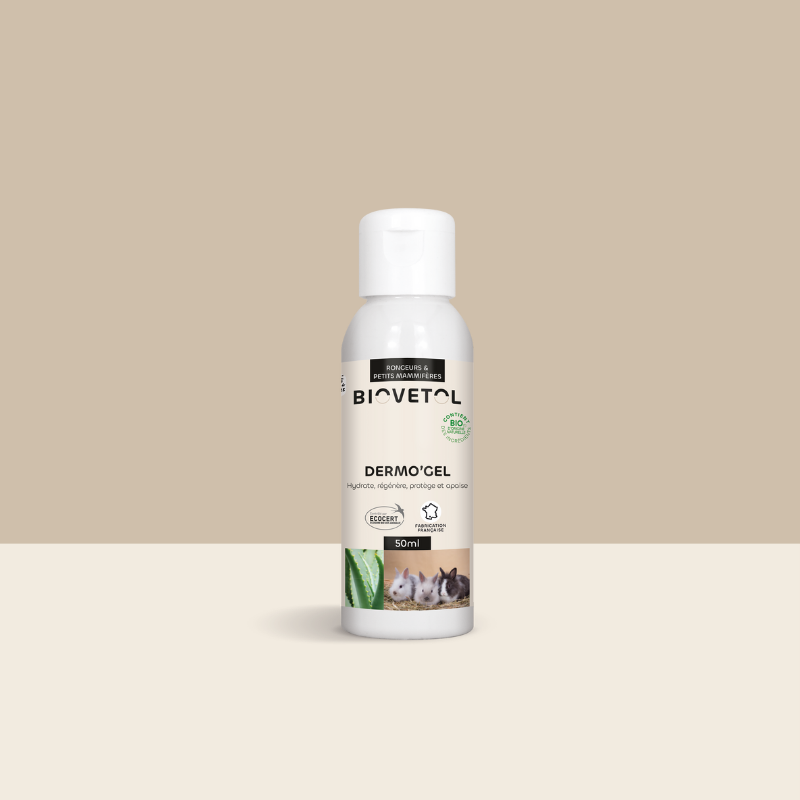 Dermo’Gel – Gel Hydratant et Apaisant pour la Peau des Rongeurs Bio