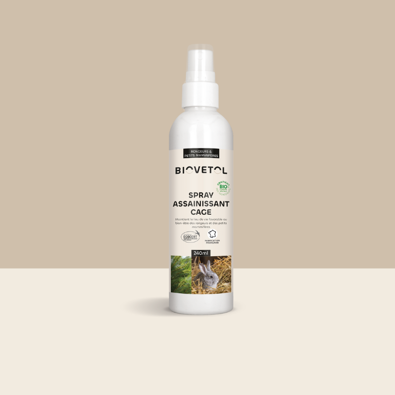 Spray Hygiène & Fraîcheur pour Cage – Rongeurs & Petits Mammifères bio
