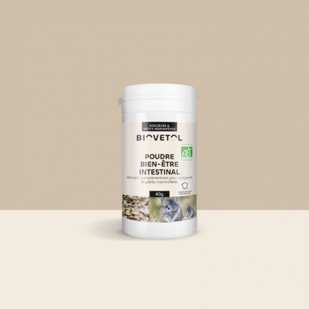 Poudre Bien-Être Intestinal pour Rongeurs et Petits Mammifères bio