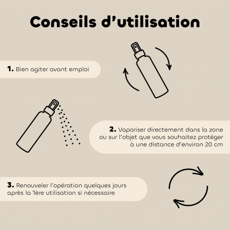 Spray Répulsif Chien & Chat bio conseils d'utilisation