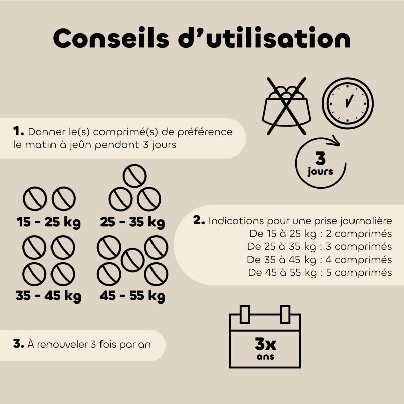 Comprimés Bien-être Intestinal - Moyen & Grand chien bio