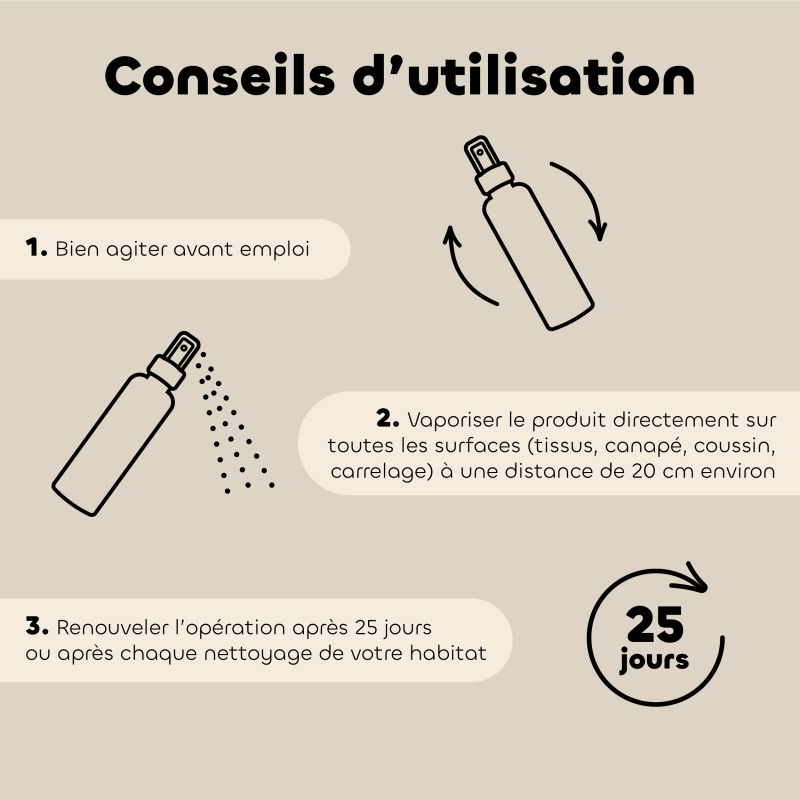 Spray Habitat anti-parasites pour la maison bio conseils d'utilisation