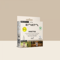 3 Pipettes insectifuges - Chiot / Petit Chien bio