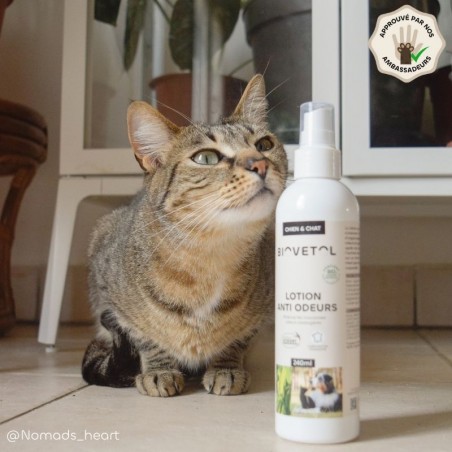 Lotion Anti-Odeurs pour Chien et Chat bio ambassadeur chat
