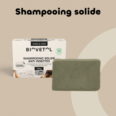 Pack Shampooing solide anti-insectes et sa boite produit