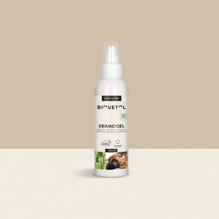 Dermo'Gel Apaisant pour Chien et Chat bio – Peau irritée et démangeaisons