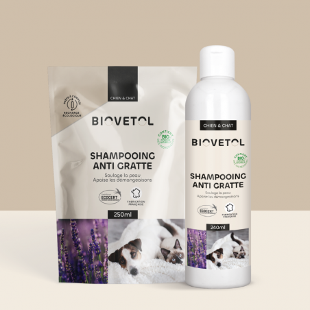 Pack Shampooing Anti-Gratte + Recharge BIO – Shampooing Apaisant pour les Démangeaisons