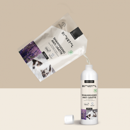 Pack Shampooing Anti-Gratte + Recharge BIO – Shampooing Apaisant pour les Démangeaisons produit