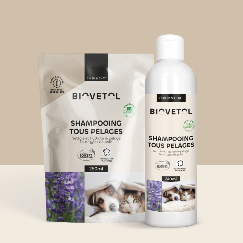 Pack Shampooing Tous Pelages Chien & Chat + Recharge BIO