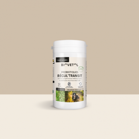 Biovetol Probiotiques bio REGUL’TRANSIT Chien +10kg