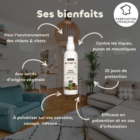 Spray Habitat anti-parasites pour la maison bio bienfaits