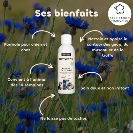 Lotion Nettoyante Contour des Yeux pour Chien et Chat bienfaits
