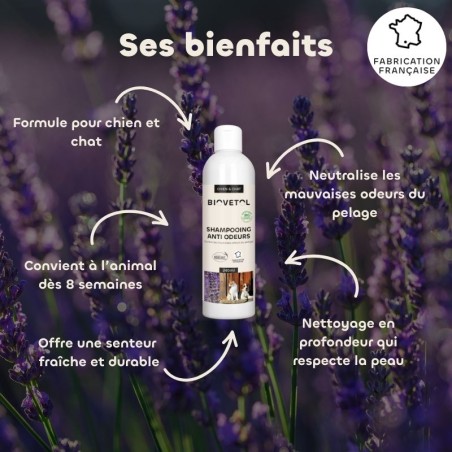 Shampooing Anti-Odeur pour Chien & Chat Bio bienfait
