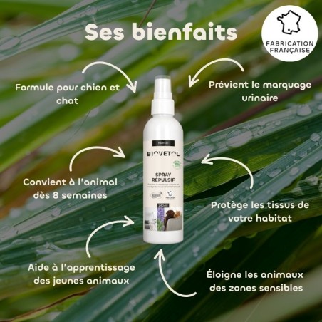 Spray Répulsif Chien & Chat bio bienfaits