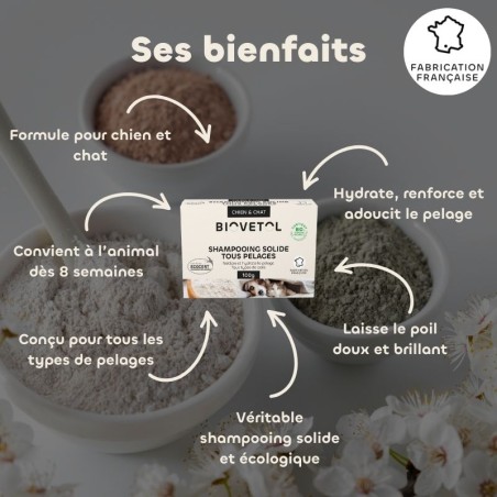 Shampooing Solide Tous Pelages pour Chien et Chat bienfaits