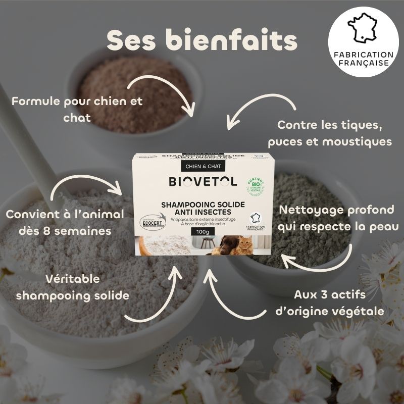 Shampooing solide Anti-Insectes bio bienfaits