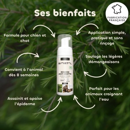 Shampooing Sec Chien & Chat Sans Rinçage | BIOVETOL