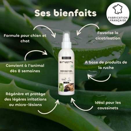 Dermo'Gel Apaisant pour Chien et Chat bio – Peau irritée et démangeaisons bienfaits