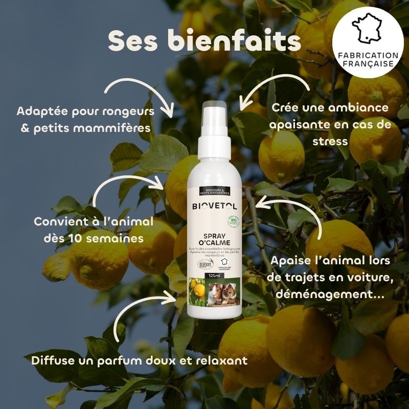 Spray O’Calme Rongeurs et Petits Mammifères bio bienfaits