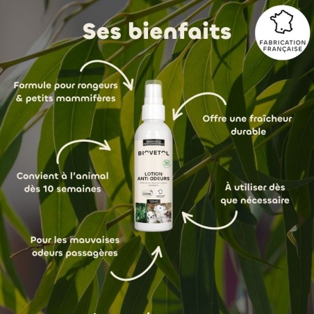 Lotion Anti-Odeurs pour Rongeurs et Petits Mammifères bio bienfaits