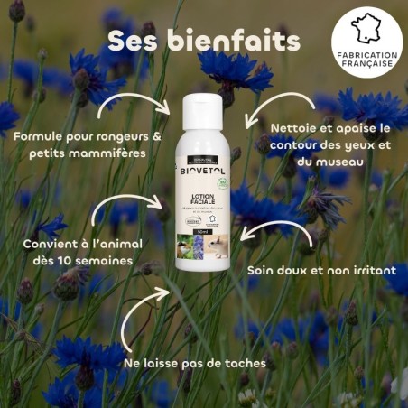 Lotion Nettoyante pour le Contour des Yeux et du Museau Bio* – Rongeurs  bienfaits