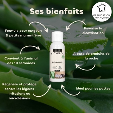 Dermo’Gel – Gel Hydratant et Apaisant pour la Peau des Rongeurs Bio bienfaits