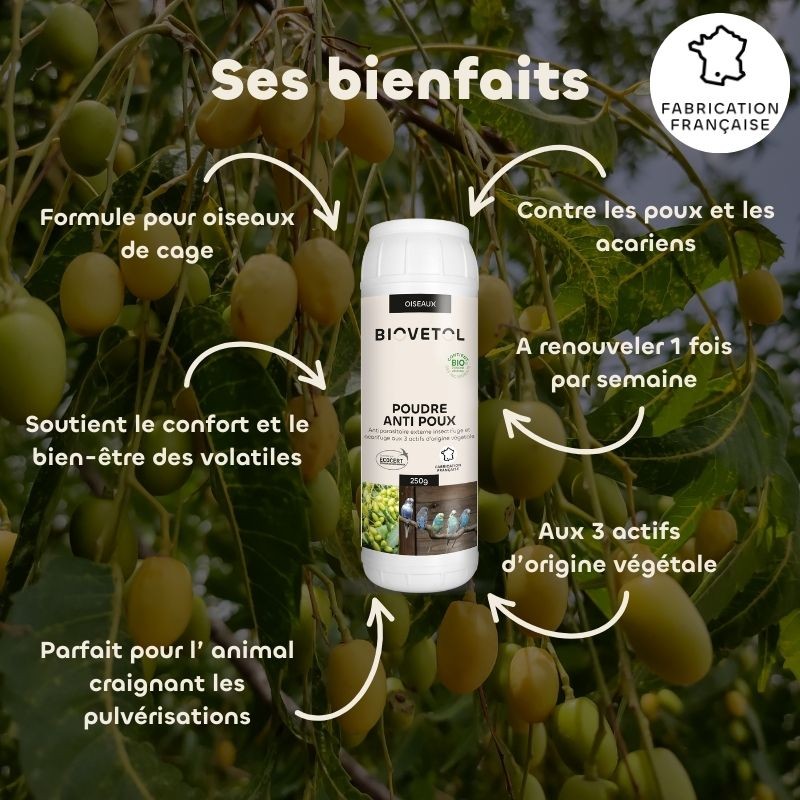 Biovetol poudre anti-poux oiseaux