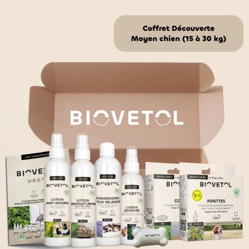 Coffret Moyen Chien BIOVETOL – Kit de Soins et d’Hygiène