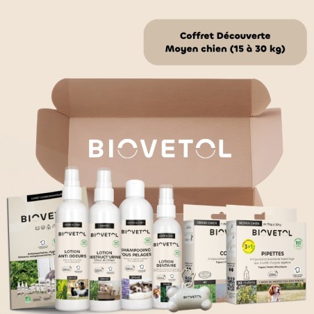 Coffret Moyen Chien BIOVETOL – Kit de Soins et d’Hygiène