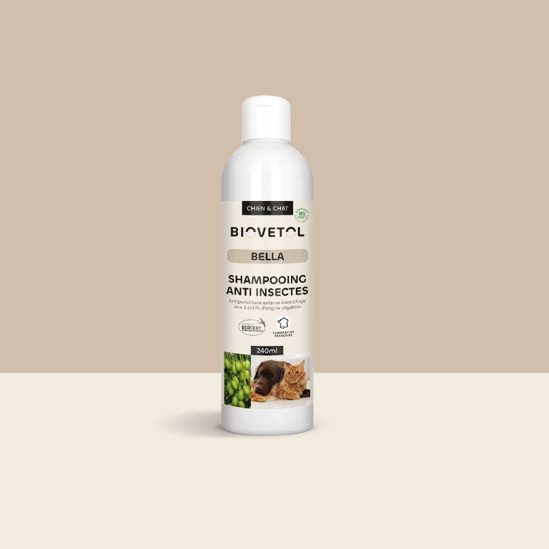 Biovetol - Shampooing antiparasitaire chien et chat bio