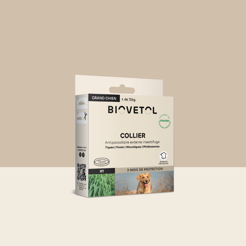 Collier anti-insectes grand chien | Biovetol
