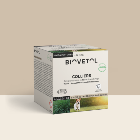 Lot de 6 colliers anti-insectes pour chiot et petit chien – Format économique