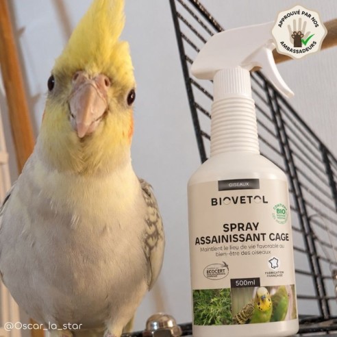 Spray Assainissant Cage Oiseaux bio produit