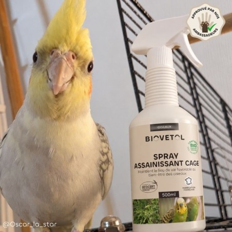 Spray Assainissant Cage Oiseaux bio produit