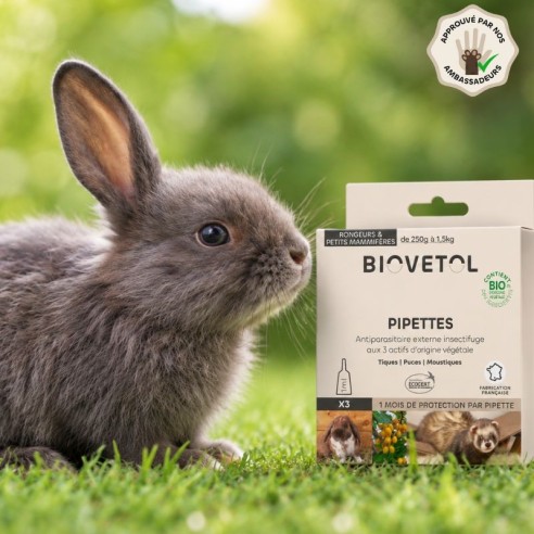 Pipettes Anti-Insectes pour Rongeurs et Petits Mammifères Bio* – 3+1 offerte produit