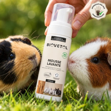 Mousse lavante pelage rongeurs et petits mammifères bio bienfaits