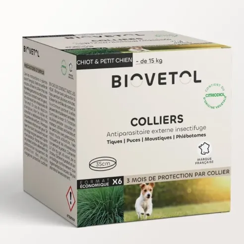 Collier anti-insectes petit chien | Biovetol