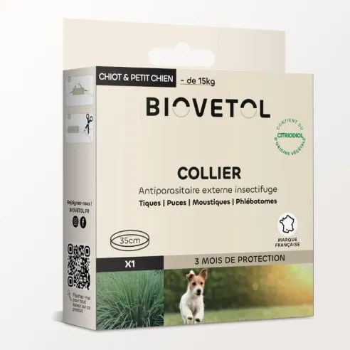 Collier anti-insectes petit chien | Biovetol
