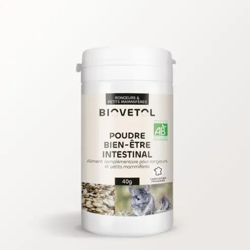 Poudre Bien-Être Intestinal pour Rongeurs et Petits Mammifères