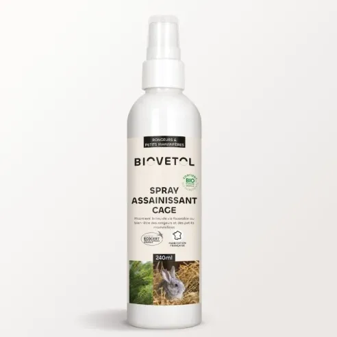 Biovetol Spray assainissant cage rongeurs et petits mammifères