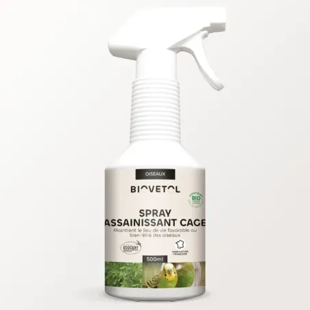 Biovetol spray assainissant cage oiseaux