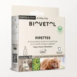 6 Pipettes insectifuges - Chaton / Chat bio*