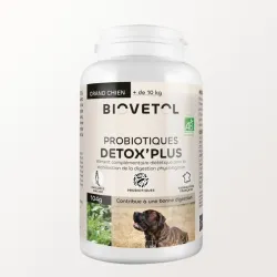 Biovetol Probiotiques bio DETOX'PLUS chien +10kg