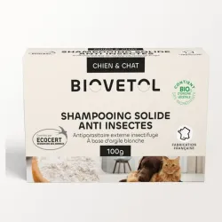 Shampooing solide Anti-Insectes bio pour chien et chat*