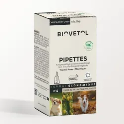 12 Pipettes insectifuges - Chiot / Petit Chien